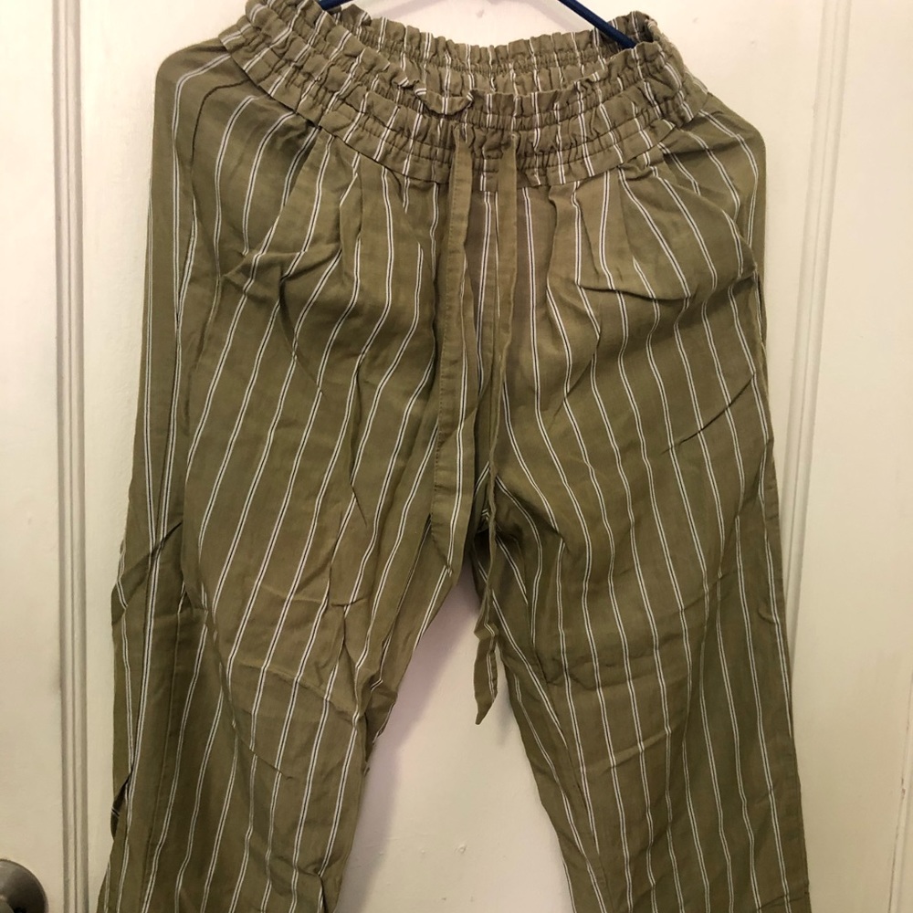Zara breezy ankle tie pants